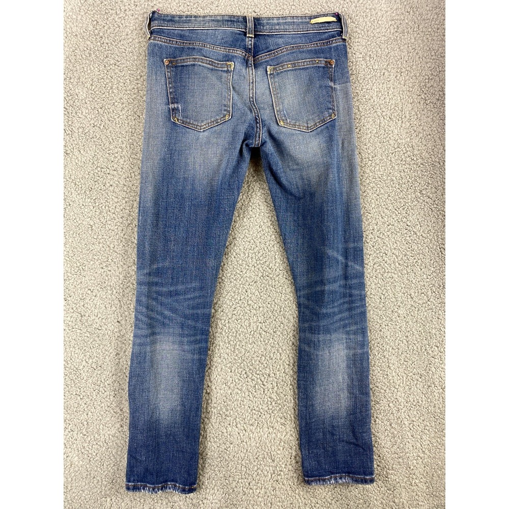 Anthropologie Pilcro Jeans Women's No 25 Waist‎ 28 Slim Fit Hype Blue Stretch